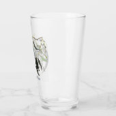 hellgrünes Zahnfleischblatt mit Nachrichtenglas Glas (Links)