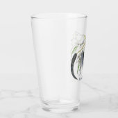 hellgrünes Zahnfleischblatt mit Nachrichtenglas Glas (Rechts)