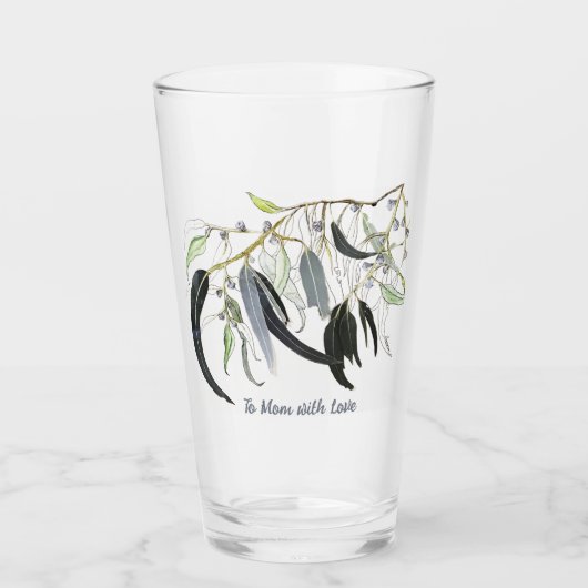 hellgrünes Zahnfleischblatt mit Nachrichtenglas Glas (Vorderseite)