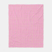 Hellgrünes Zellmuster rosa Karo. Fleecedecke (Vorderseite)