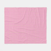 Hellgrünes Zellmuster rosa Karo. Fleecedecke (Vorderseite (Horizontal))