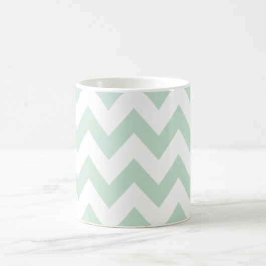 Hellgrünes Zickzack Kaffeetasse (Mittel)