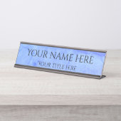 Hellgrungblau, einfach beruflich, modern schreibtischnamensplakette (Vorderseite )