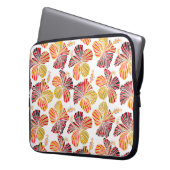 Hellhawaiianisches Design mit tropischen Pflanze u Laptopschutzhülle (Vorderseite Links)