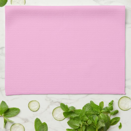 Hellheiß rosa, solide Farbe Geschirrtuch (Gefaltet)