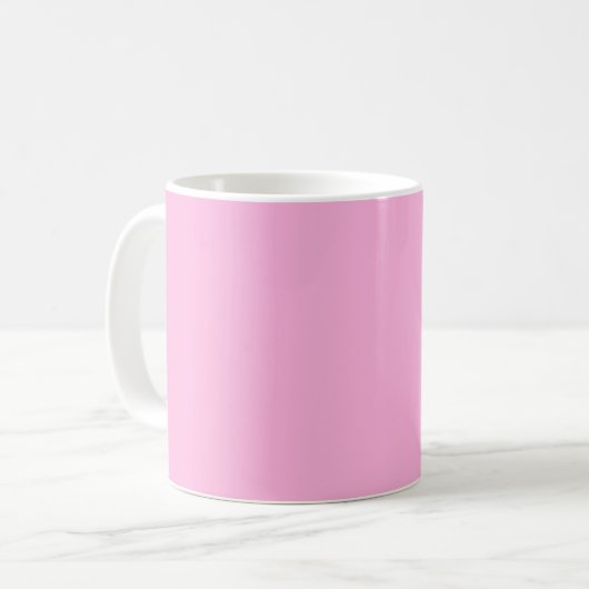 Hellheiß rosa, solide Farbe Kaffeetasse (Vorderseite Links)