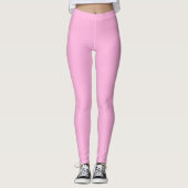 Hellheiß rosa, solide Farbe Leggings (Vorderseite)