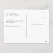 hellherzige, sternbehaftete Weihnachtskarte Feiertagspostkarte (Rückseite)