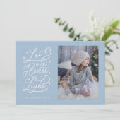 hellherzige sternenförmige Urlaubskarte Feiertagskarte (Stehend Vorderseite)