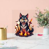 Hellhound Husky Dog Acrylschild (Hochzeit)