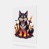 Hellhound Husky Dog Acrylschild (Winkel)