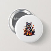 Hellhound Husky Dog Button (Vorne & Hinten)