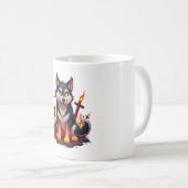 Hellhound Husky Dog Kaffeetasse (VorderseiteRechts)