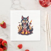 Hellhound Husky Dog Serviette (Beispiel)