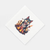 Hellhound Husky Dog Serviette (Ecke)