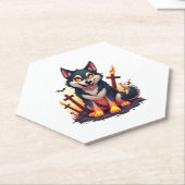 Hellhound Husky Dog Untersetzer (angewinkelt)