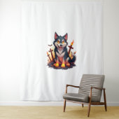 Hellhound Husky Dog Wandteppich (Beispiel)