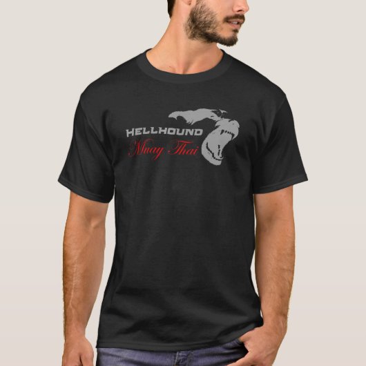 Hellhound Muay Thai Vicious Pit Bull Dog T-Shirt (Vorderseite)