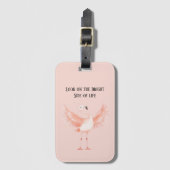 Hellige Seite des Lebens Rosa Flamingo Gepäckanhänger (Vorderseite Vertikal)