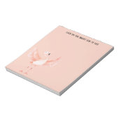 Hellige Seite des Lebens Rosa Flamingo Notizblock (Rotiert)