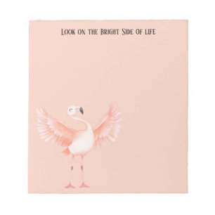 Hellige Seite des Lebens Rosa Flamingo Notizblock