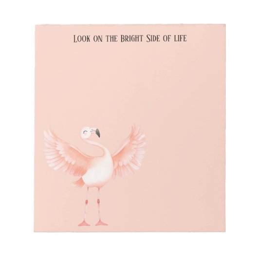 Hellige Seite des Lebens Rosa Flamingo Notizblock (Vorderseite)