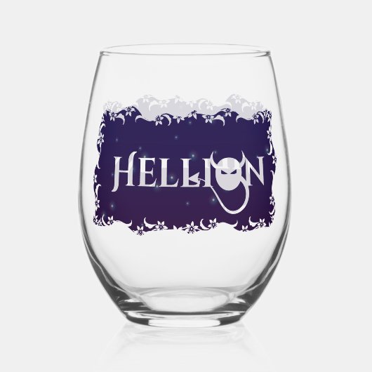 Hellions Glass Weinglas Ohne Stiel (Rückseite)