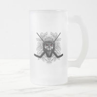 Hellish Hockey Goalie Mattiert Glass Beer Tasse