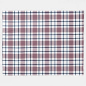 Hellkariertes Retromuster braun-weiß Fleecedecke (Vorderseite (Horizontal))