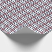 Hellkariertes Retromuster braun-weiß Geschenkpapier (Ecke)