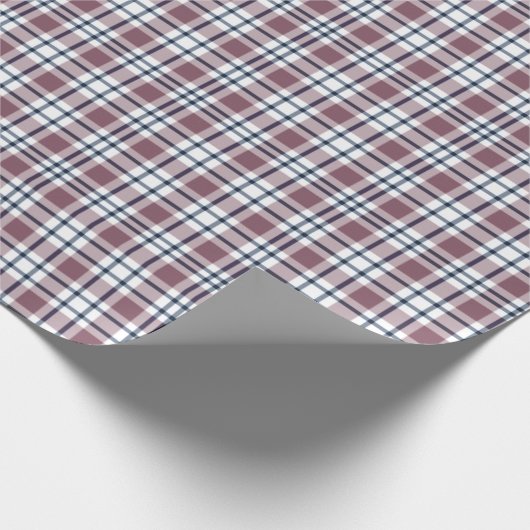 Hellkariertes Retromuster braun-weiß Geschenkpapier (Ecke)