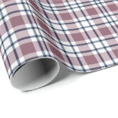 Hellkariertes Retromuster braun-weiß Geschenkpapier (Rolleneckpunkt)