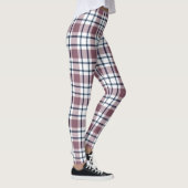 Hellkariertes Retromuster braun-weiß Leggings (Rechts)