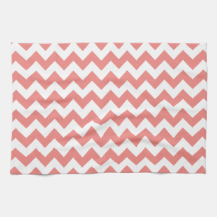 Hellkorallen Chevron Streifen Handtuch