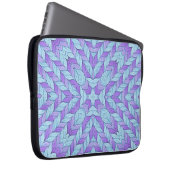 Helllila und blass Aqua Muster Laptopschutzhülle (Vorne Rechts)