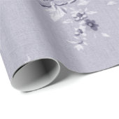 Helllila violetter Vintage-Blumen-Toile Geschenkpapier (Rolleneckpunkt)