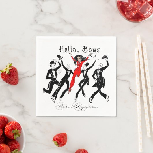 Helllo, Jungs Serviette (Beispiel)