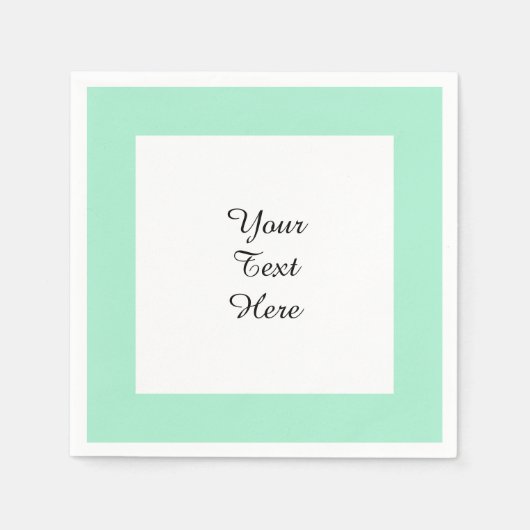 Hellminte grüne High End Farbabstimmung Serviette (Vorderseite)