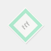 Hellminte grüne High End Farbabstimmung Serviette (Ecke)