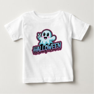 Hellneonischer Halloweenvektor Baby T-shirt