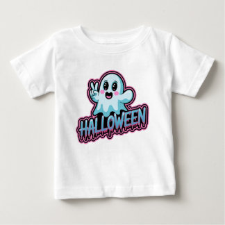 Hellneonischer Halloweenvektor Baby T-shirt