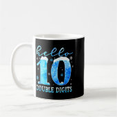 Hello 10 Double Digits Snowflakes Winter Christmas Kaffeetasse (Links)