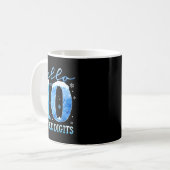 Hello 10 Double Digits Snowflakes Winter Christmas Kaffeetasse (Vorderseite Links)