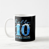 Hello 10 Double Digits Snowflakes Winter Christmas Kaffeetasse (Links)