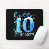 Hello 10 Double Digits Snowflakes Winter Christmas Mousepad (Mit Mouse)