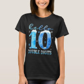 Hello 10 Double Digits Snowflakes Winter Christmas T-Shirt (Vorderseite)