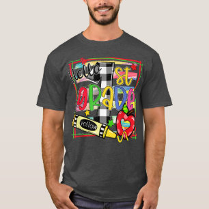 Hello 1st Grad Student Teacher First Grad Back T T-Shirt