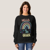 Hello 1st Grade Rainbow Back To School First Grade Sweatshirt (Vorne ganz)