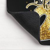 Hello 2026 Coquette Bow Leopard New Years Eve Part Mousepad (Ecke)