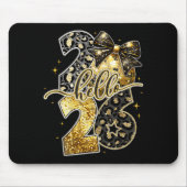 Hello 2026 Coquette Bow Leopard New Years Eve Part Mousepad (Vorne)